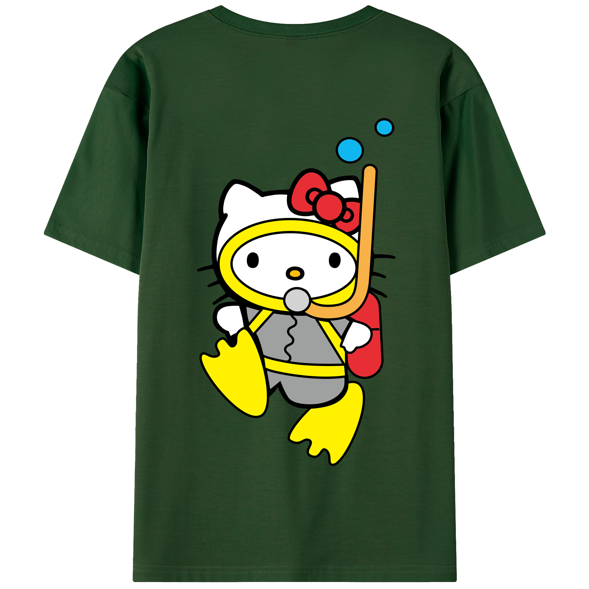 （画像用） Hello Kitty ハローキティ 綿100％半袖Tシャツ（背面プリント）